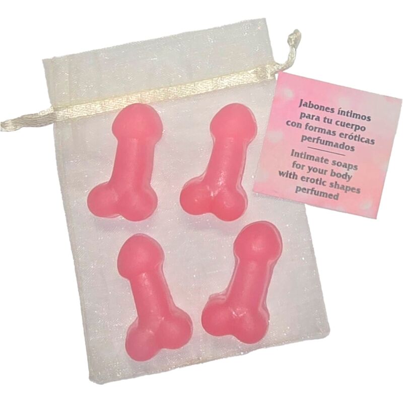 Diablo Picante4 Penis-Shaped Perfumed Mini Soaps Pink | Niks.fi verkkokauppa