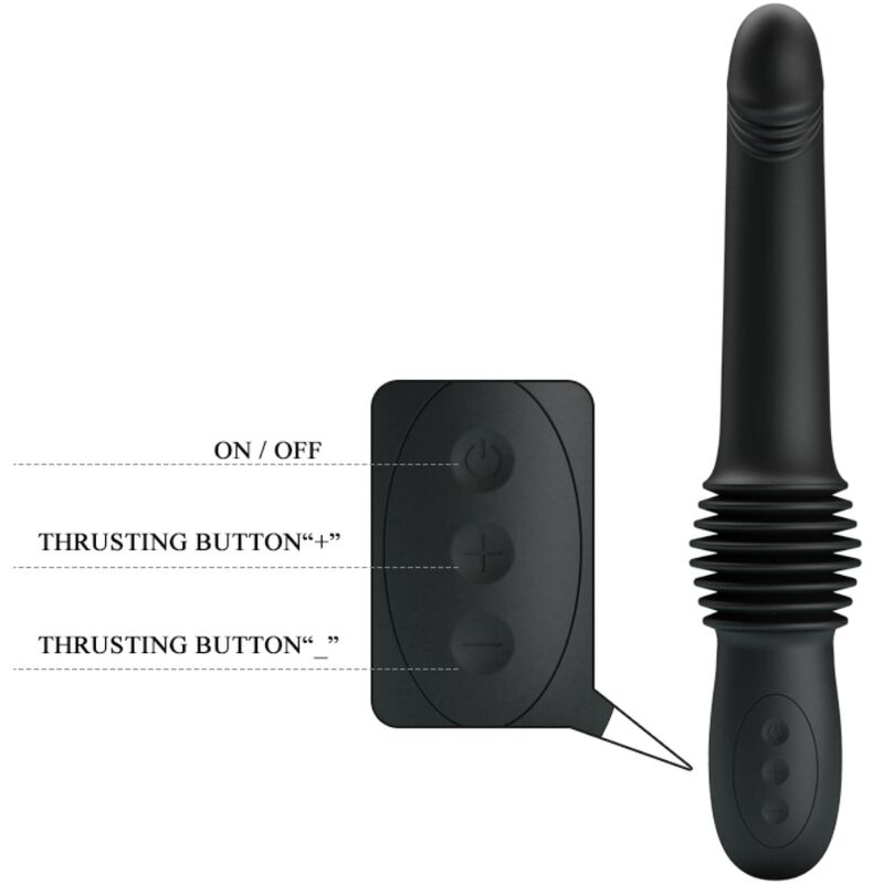 Pazuzu Vibrator 3 Thrust Modes Black | Niks.fi verkkokauppa