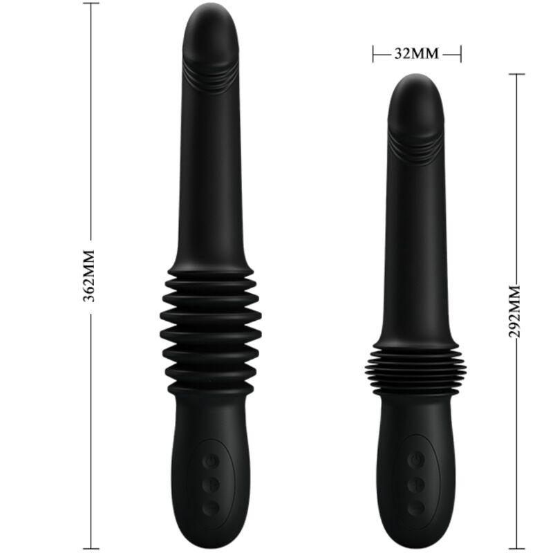 Pazuzu Vibrator 3 Thrust Modes Black | Niks.fi verkkokauppa