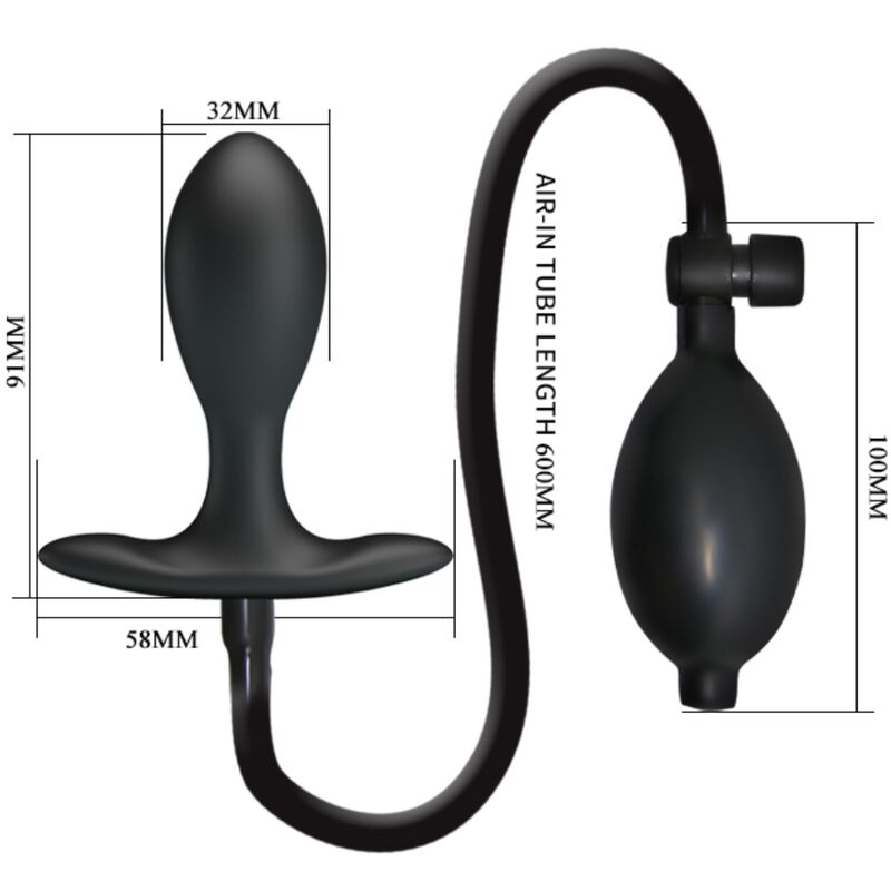 Inflatable Anal Plug Black | Niks.fi verkkokauppa