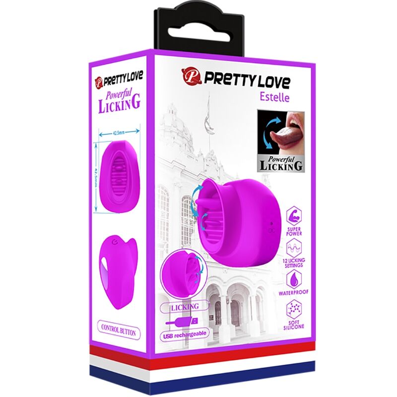 Estelle Tongue Clitoris Stimulator 12 Vibrations Purple | Niks.fi verkkokauppa