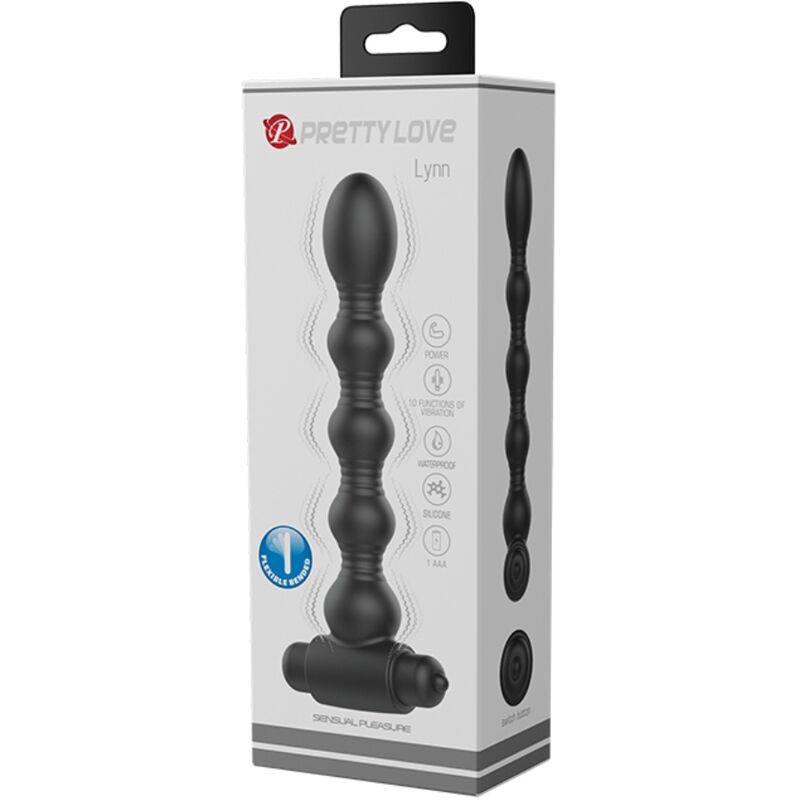 Lynn Silicone Anal Plug 10 Vibrations Black | Niks.fi verkkokauppa