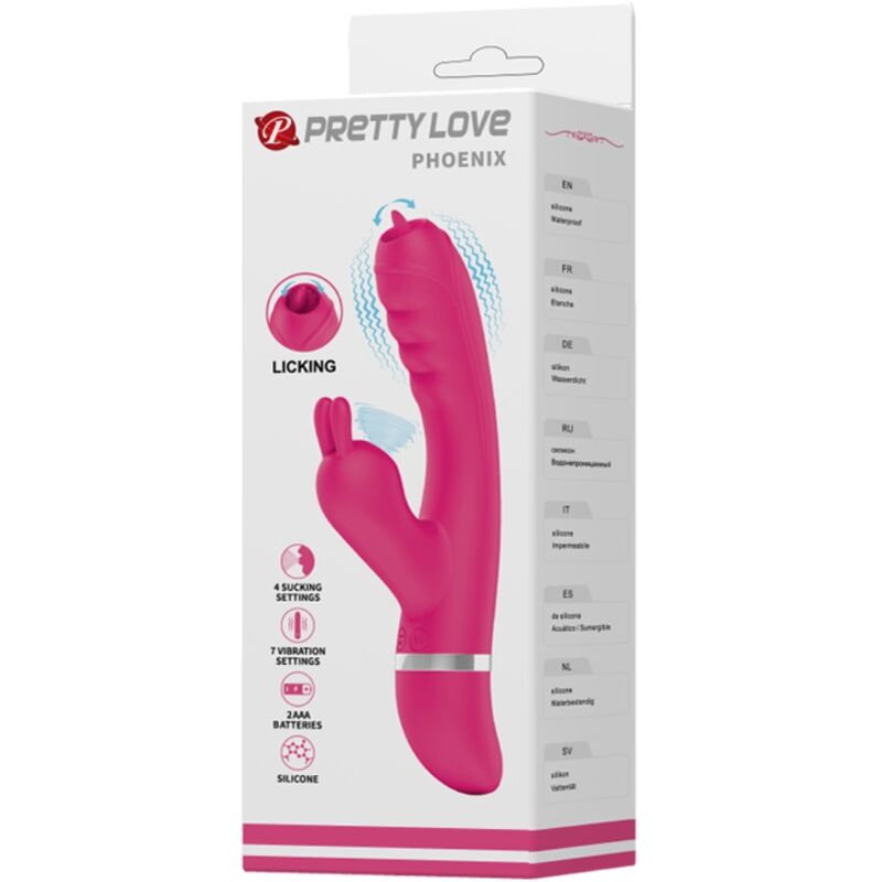 Phoenix Multifunction Rabbit Vibrator Pink | Niks.fi verkkokauppa