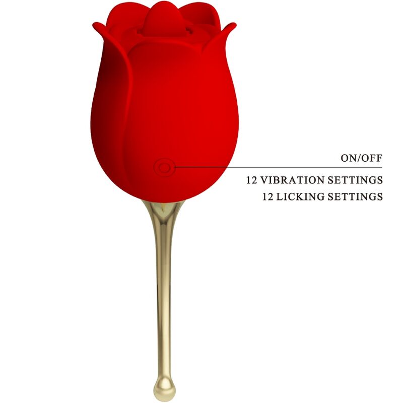 Rose Lover Rose Clitoris Stimulator 12 Vibrations Red | Niks.fi verkkokauppa