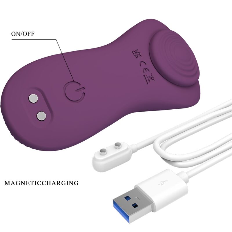 Mane Lay On Clitoris Massager 10 Vibrations Remote Control Purple | Niks.fi verkkokauppa