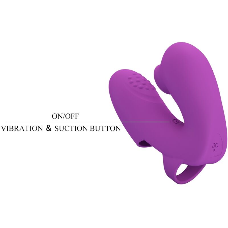 Athena Finger Vibrator With Clitoris Stimulator Purple | Niks.fi verkkokauppa