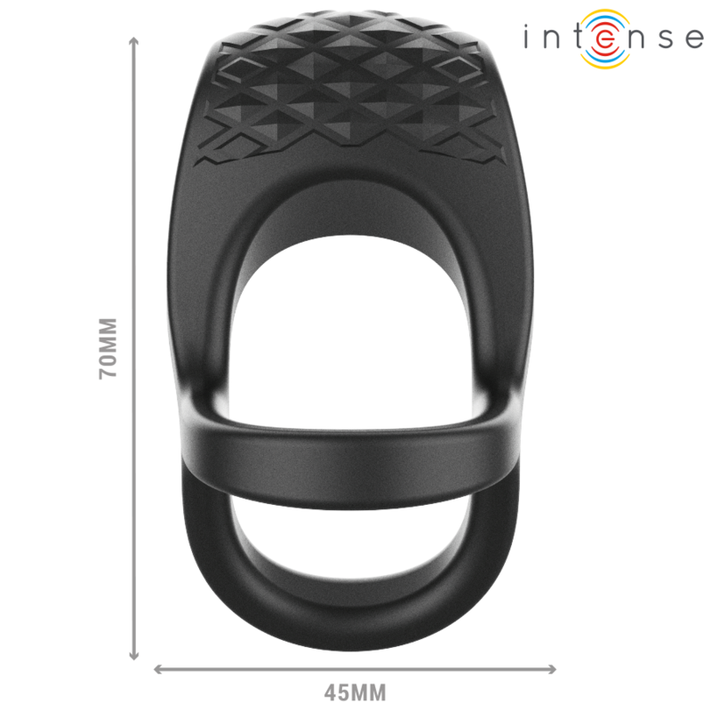 Intensealex Vibrator Double Penis Ring 10 Vibrations Black | Niks.fi verkkokauppa
