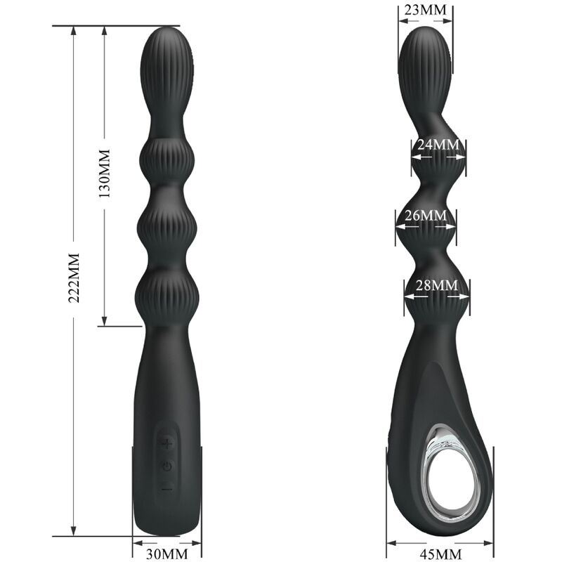 Federer Anal Vibrator 12 Vibrations Black | Niks.fi verkkokauppa
