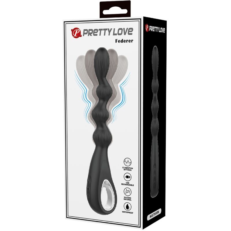 Federer Anal Vibrator 12 Vibrations Black | Niks.fi verkkokauppa