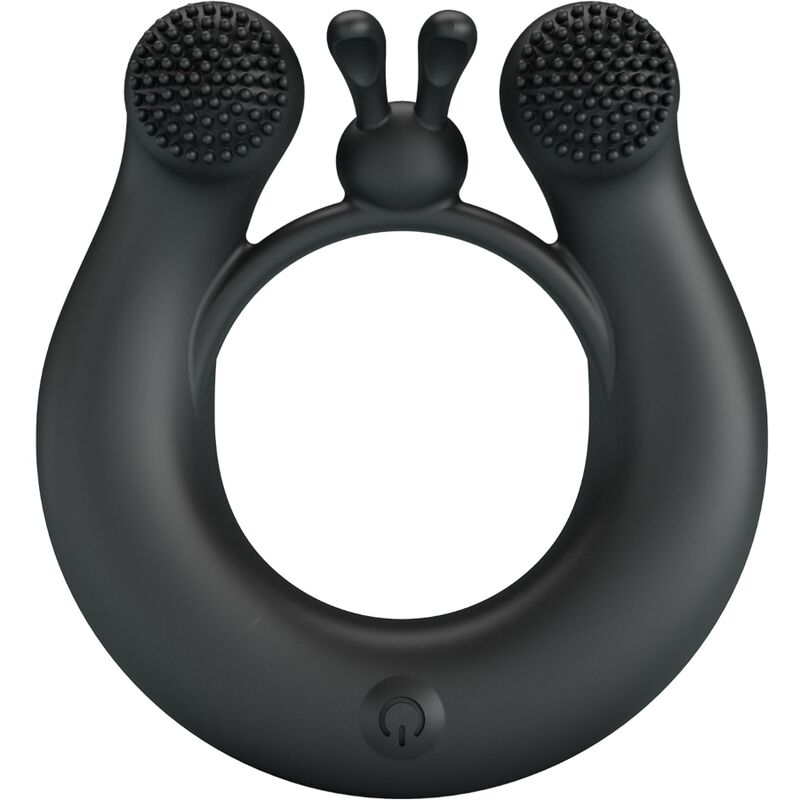 Dahlia Vibrating Ring + Clitoris Stimulator 12 Vibrations Black | Niks.fi verkkokauppa