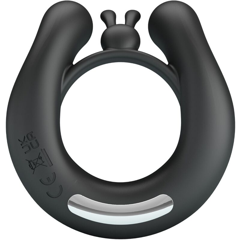 Dahlia Vibrating Ring + Clitoris Stimulator 12 Vibrations Black | Niks.fi verkkokauppa