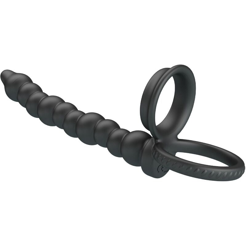 Dillion Double Penetration Cock Ring Black | Niks.fi verkkokauppa