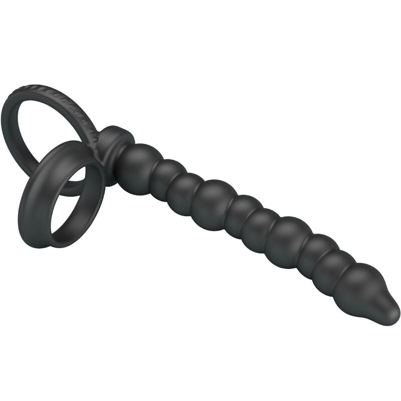 Dillion Double Penetration Cock Ring Black | Niks.fi verkkokauppa
