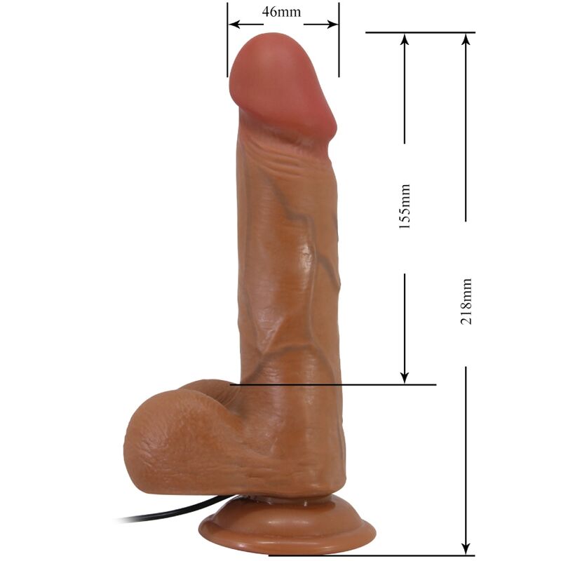 Bahamut Realistic Vibrator 21.8 Cm Flesh Remote Control | Niks.fi verkkokauppa
