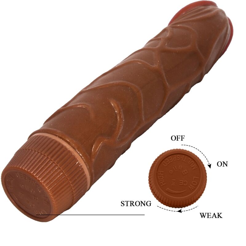 Bob Realistic Vibrator 22.5 Cm Mulatto | Niks.fi verkkokauppa