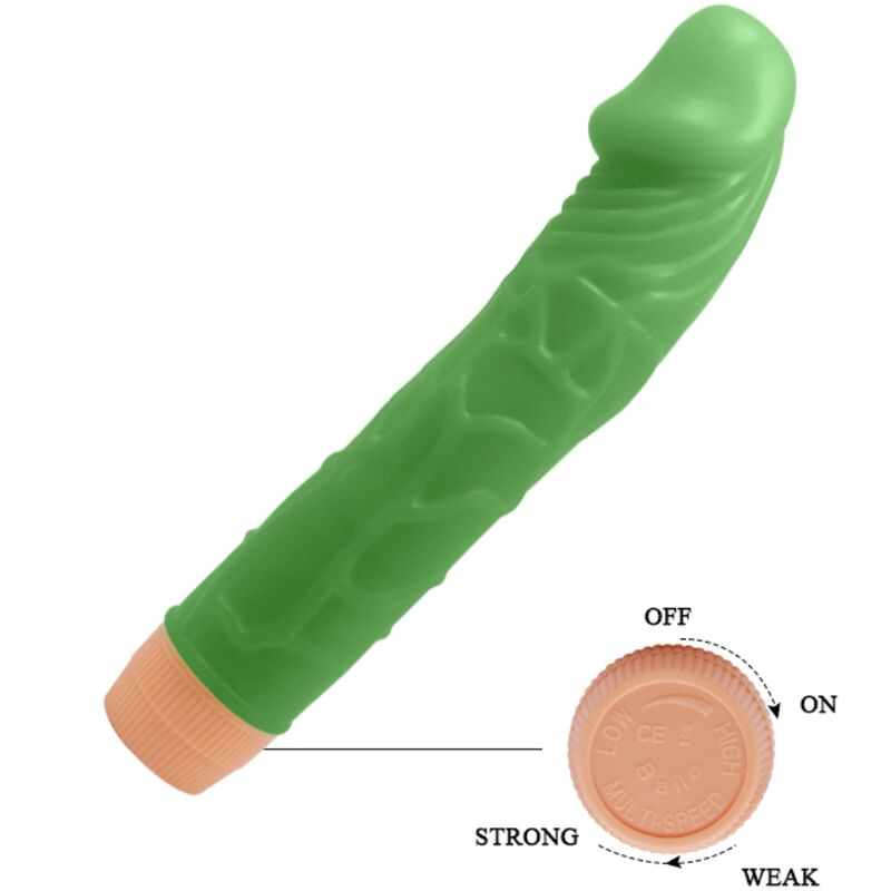 Bill Realistic Vibrator 22.5 Cm Green | Niks.fi verkkokauppa