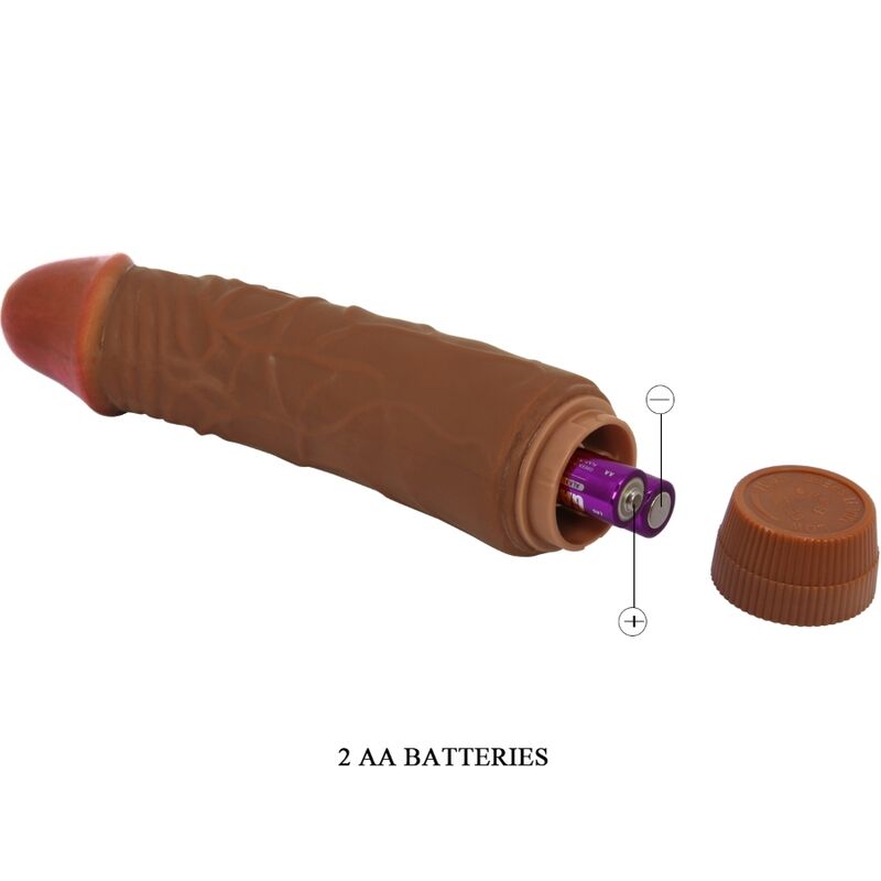 Jeff Realistic Vibrator 19.5 Cm Mulatto | Niks.fi verkkokauppa