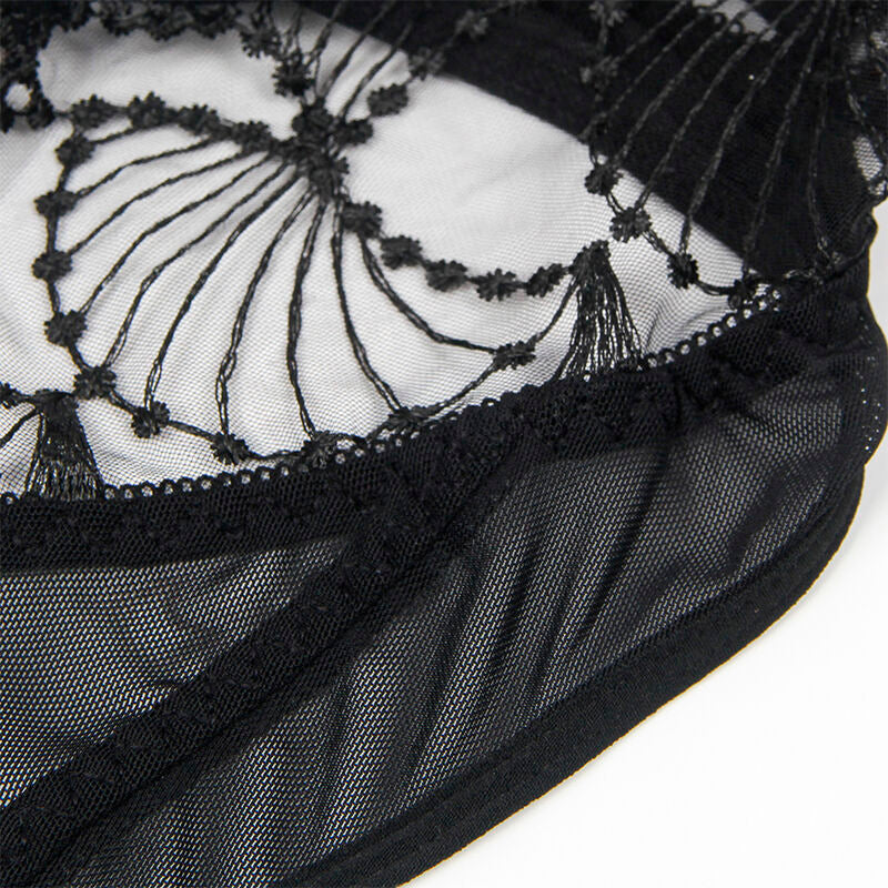 Subblime955212 Transparent Bodysuit With Black Hollow Lace S/M | Niks.fi verkkokauppa