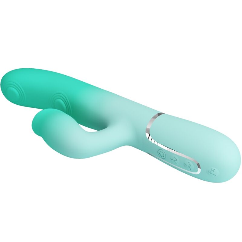Pretty Lovegigi Multifunction Rabbit Vibrator Aqua Green | Niks.fi verkkokauppa