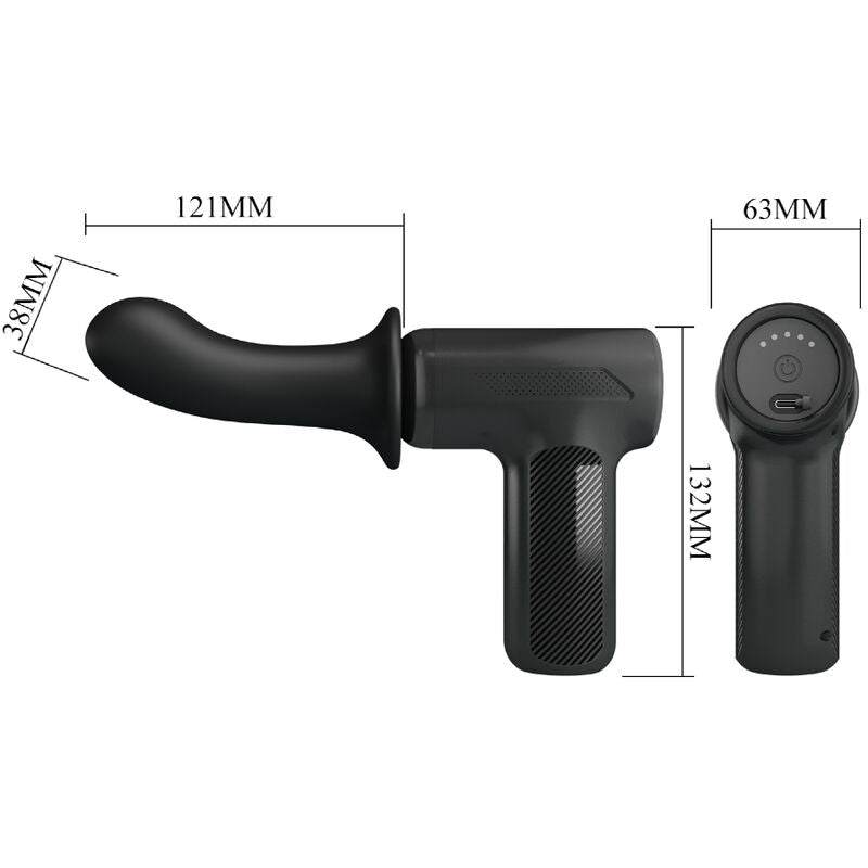 Pretty Lovedj Doctor Massager 5 Settings Black | Niks.fi verkkokauppa