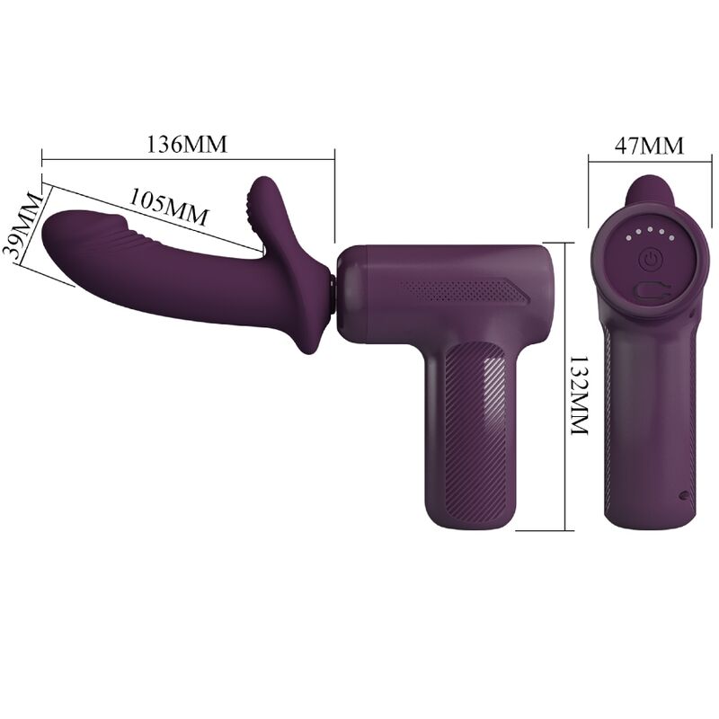 Pretty Lovedj Scholar Massager 5 Settings Purple | Niks.fi verkkokauppa
