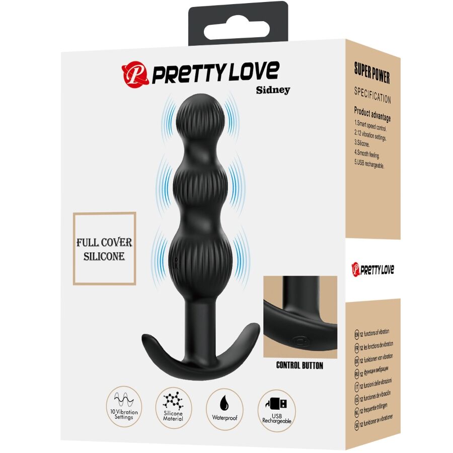 Sidney Anal Vibrator 10 Vibrations Black | Niks.fi verkkokauppa