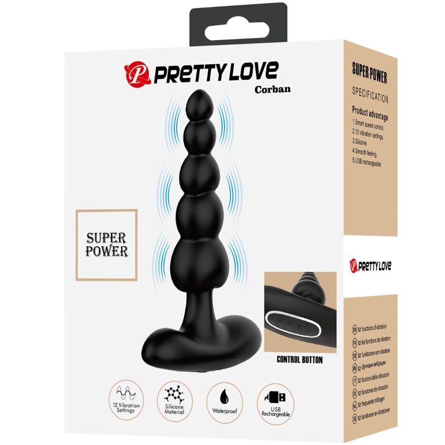Corban Anal Vibrator 10 Vibrations Black | Niks.fi verkkokauppa