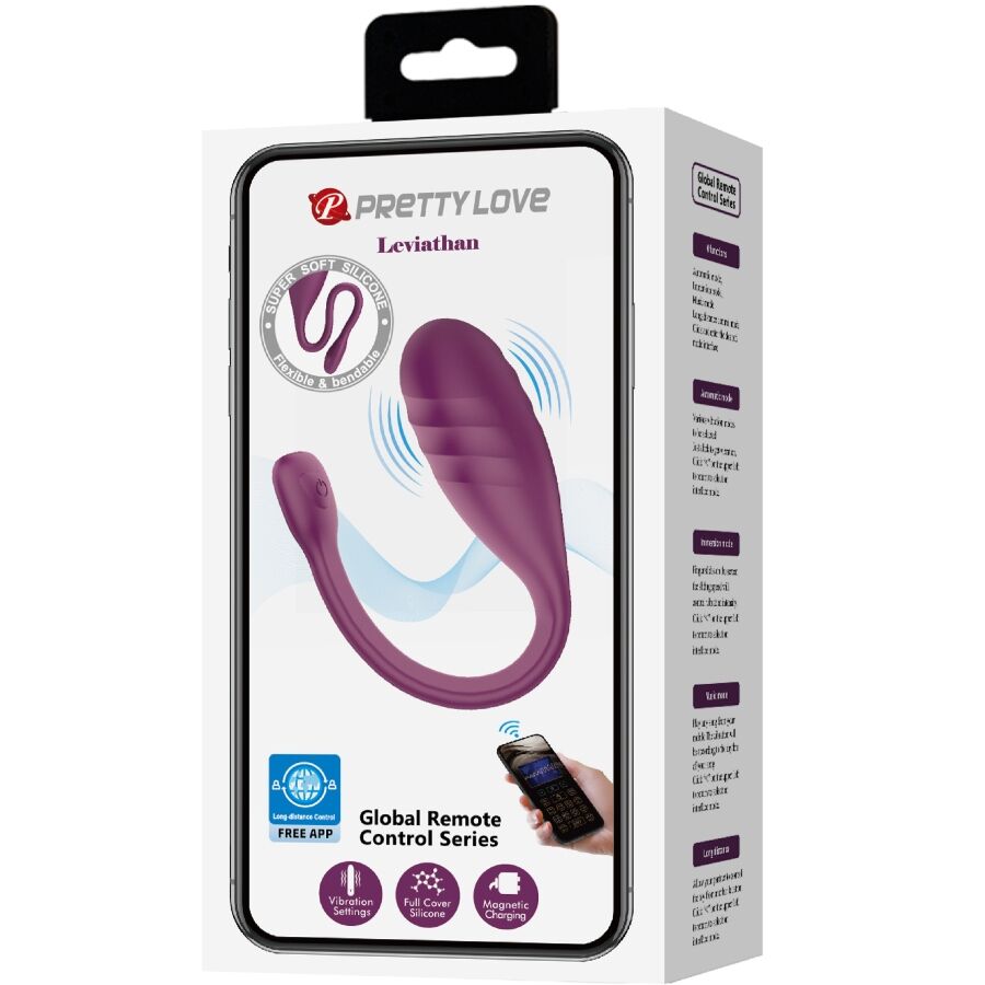 Pretty Loveleviathan App Controlled Vibrator Purple | Niks.fi verkkokauppa
