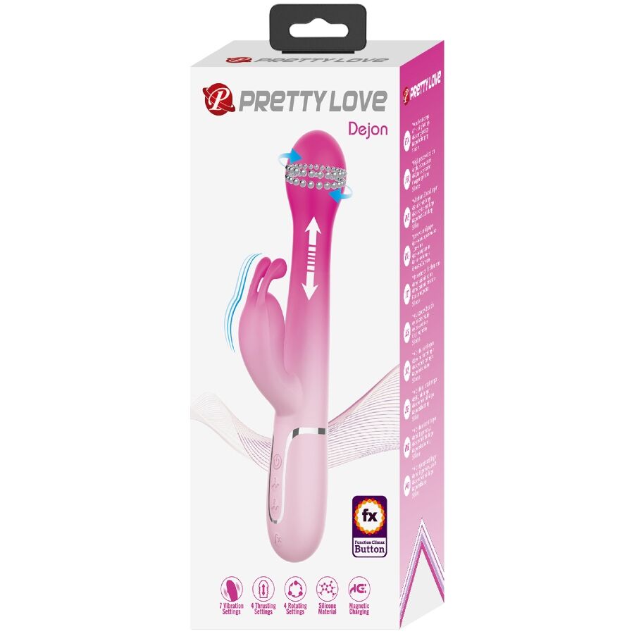 Dejon 3 In 1 Multifunction Rabbit Vibrator Pink | Niks.fi verkkokauppa