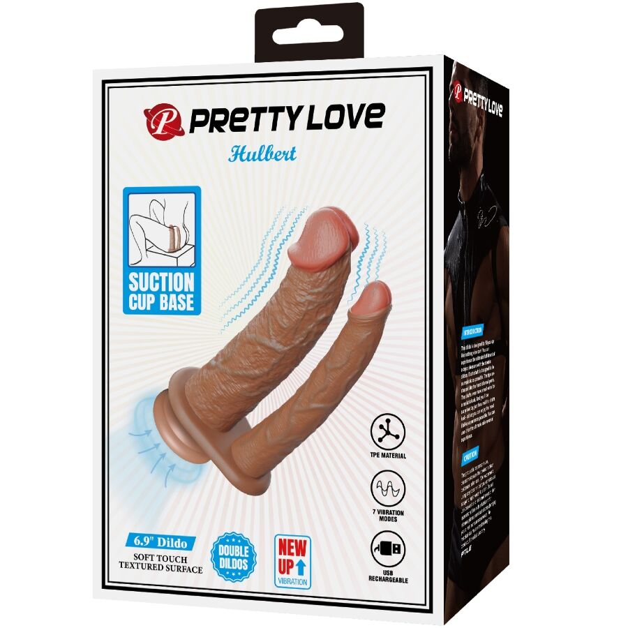 Hulbert Double Realistic Dildo With Vibration Mulato | Niks.fi verkkokauppa
