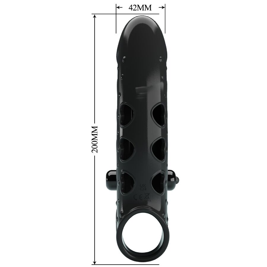 Vibrating Penis Sleeve Black | Niks.fi verkkokauppa