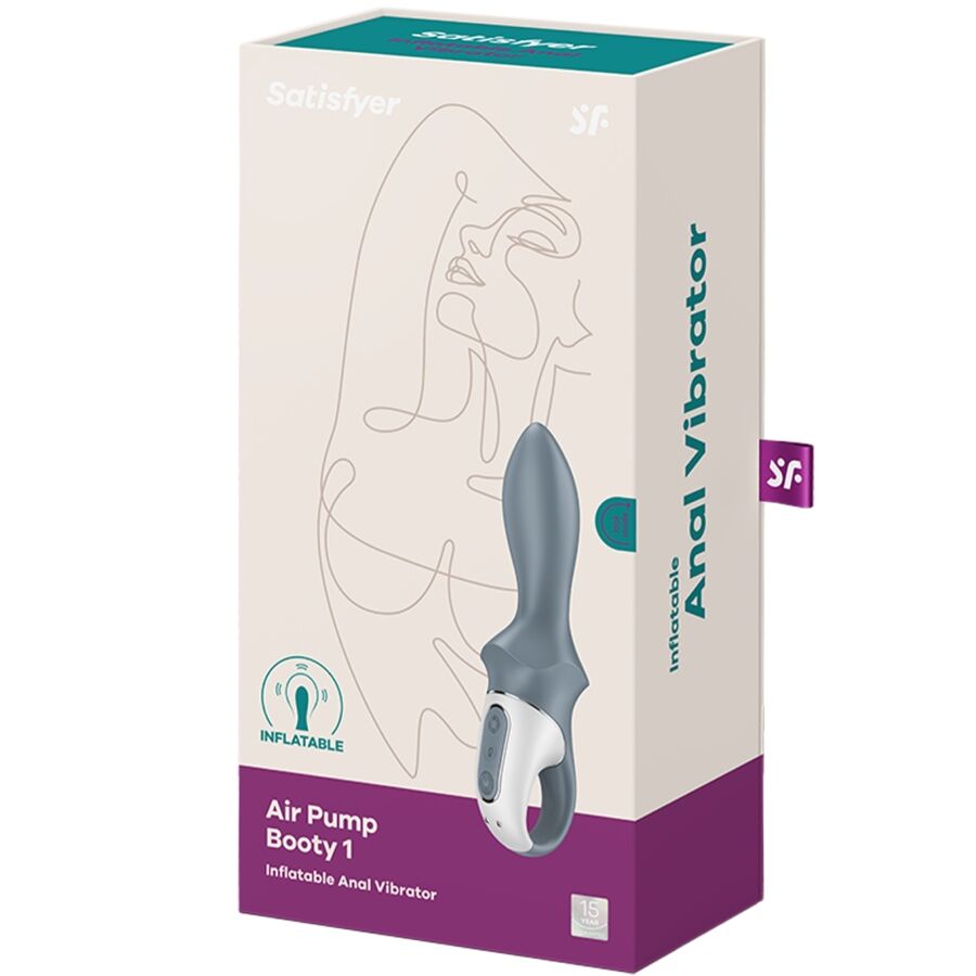 Satisfyerair Pump Booty 1 Anal Inflatable Vibrator Grey | Niks.fi verkkokauppa