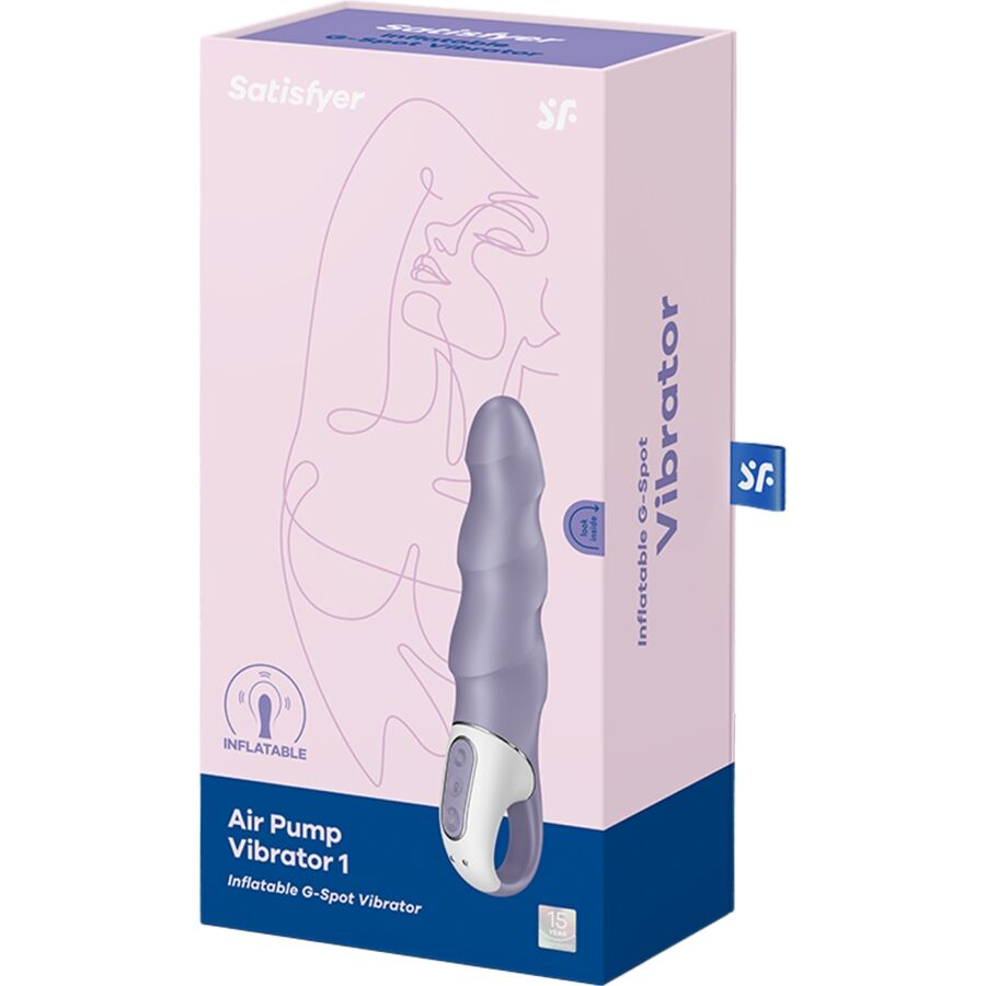 Satisfyerair Pump Vibrator 1 Inflatable G-Spot Vibrator Purple | Niks.fi verkkokauppa