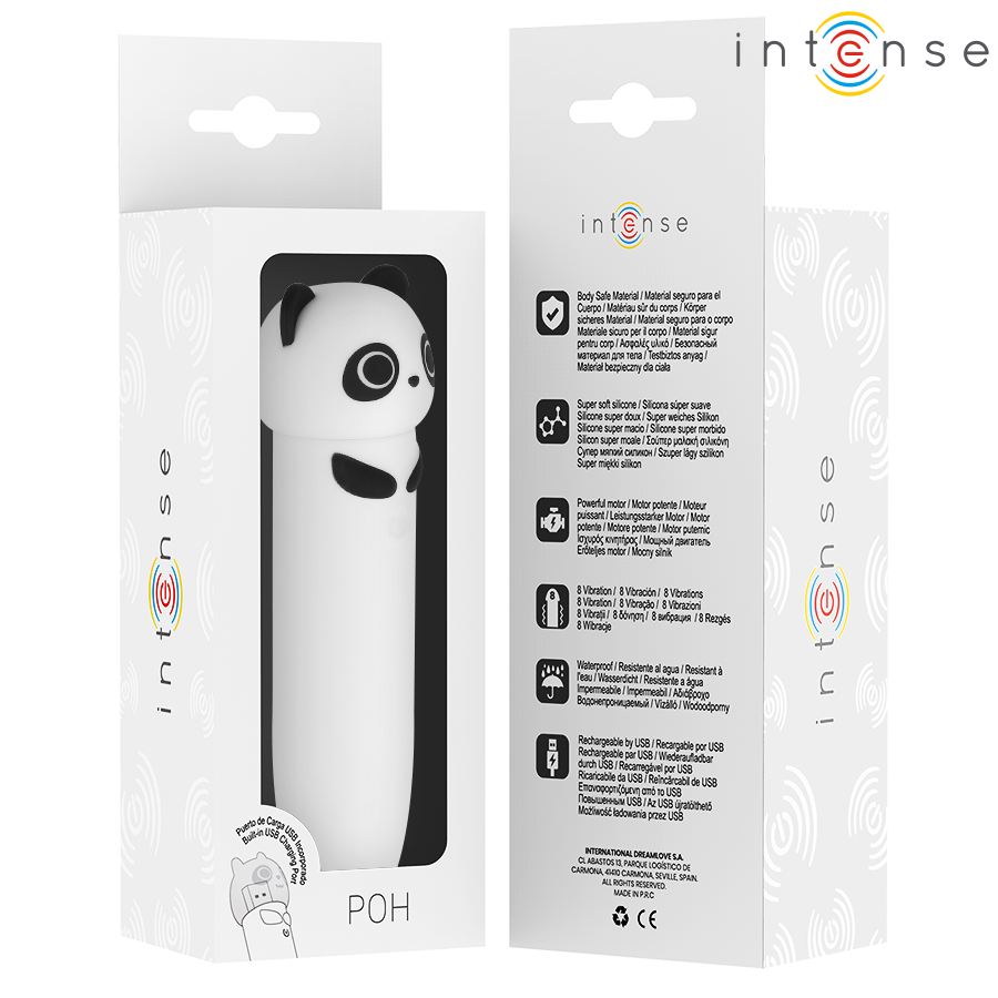 Intensepoh Panda Vibrating Bullet Usb Rechargeable 10 X 2.2 Cm | Niks.fi verkkokauppa
