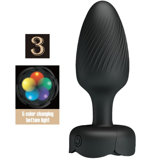 Osborn Anal Plug With Led Light Black 9.8 Cm | Niks.fi verkkokauppa