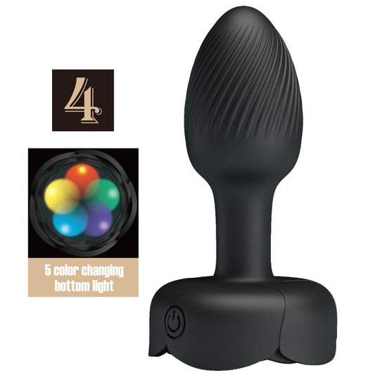 Olman Anal Plug With Led Light Black 8.8 Cm | Niks.fi verkkokauppa