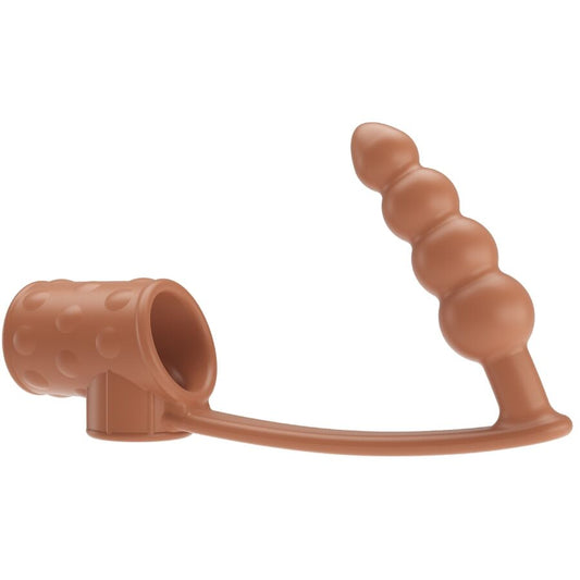 Pretty Lovepenis Sleeve With Anal Plug Natural | Niks.fi verkkokauppa