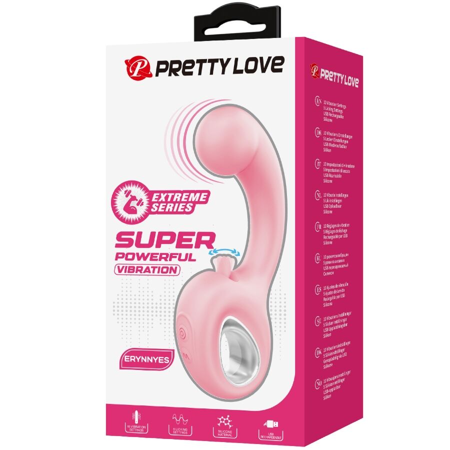 Pretty Loveerynnyes G-Spot Vibrator + Clitoris Stimulator 10 Vibrations Pink | Niks.fi verkkokauppa