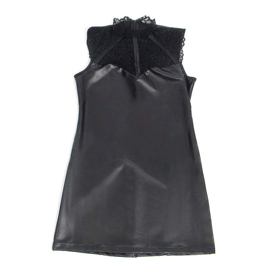 Subblime957551 Lace Collar Leather Dress Black L/Xl | Niks.fi verkkokauppa