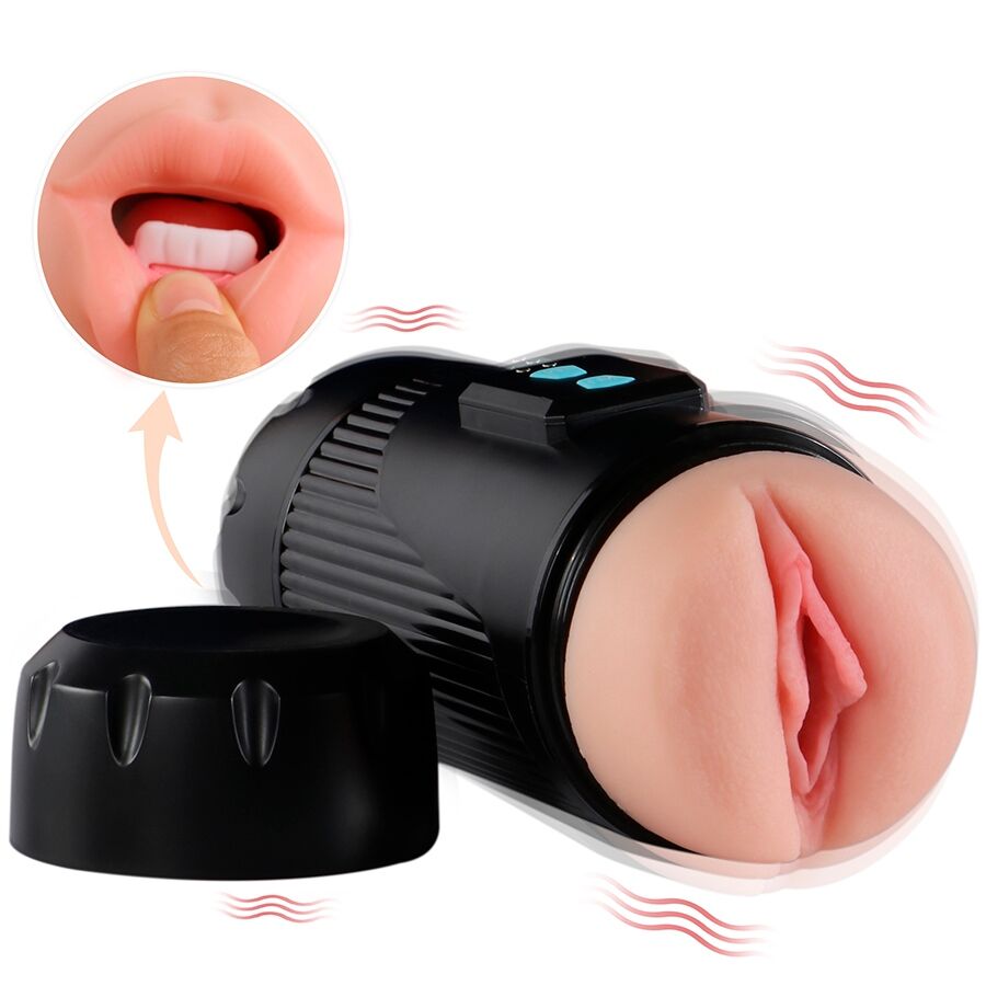 Kay Double Masturbator With Dual Mouth And Vagina Vibration | Niks.fi verkkokauppa