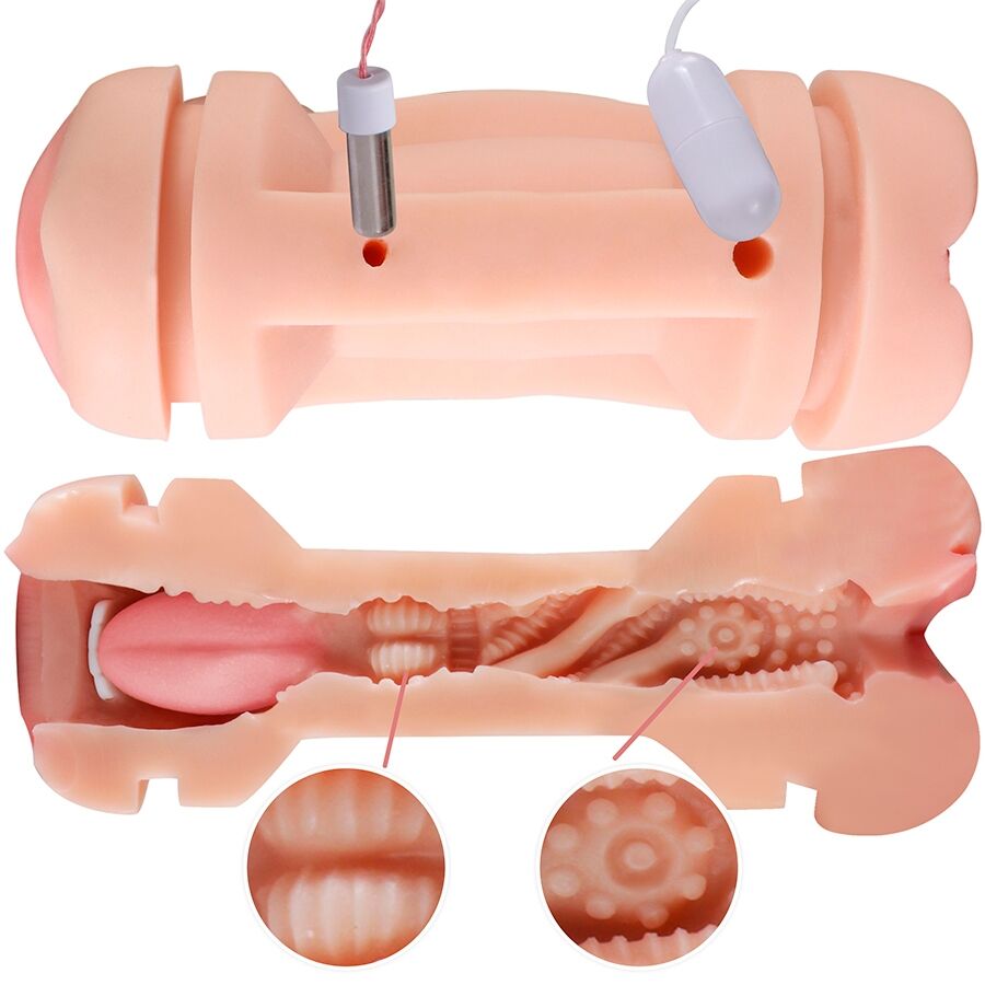 Kay Double Masturbator With Dual Mouth And Vagina Vibration | Niks.fi verkkokauppa