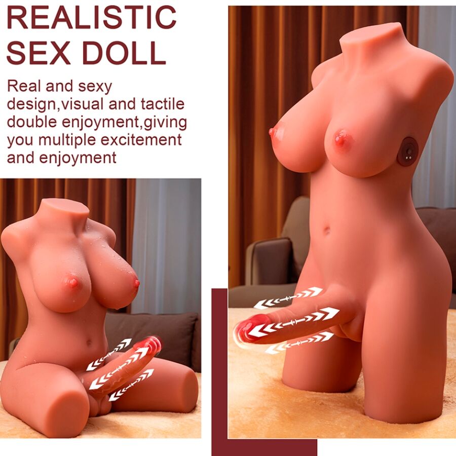 Miah Lady Boy Female Torso With Dildo With Vibration And Thrusting 55 Cm | Niks.fi verkkokauppa