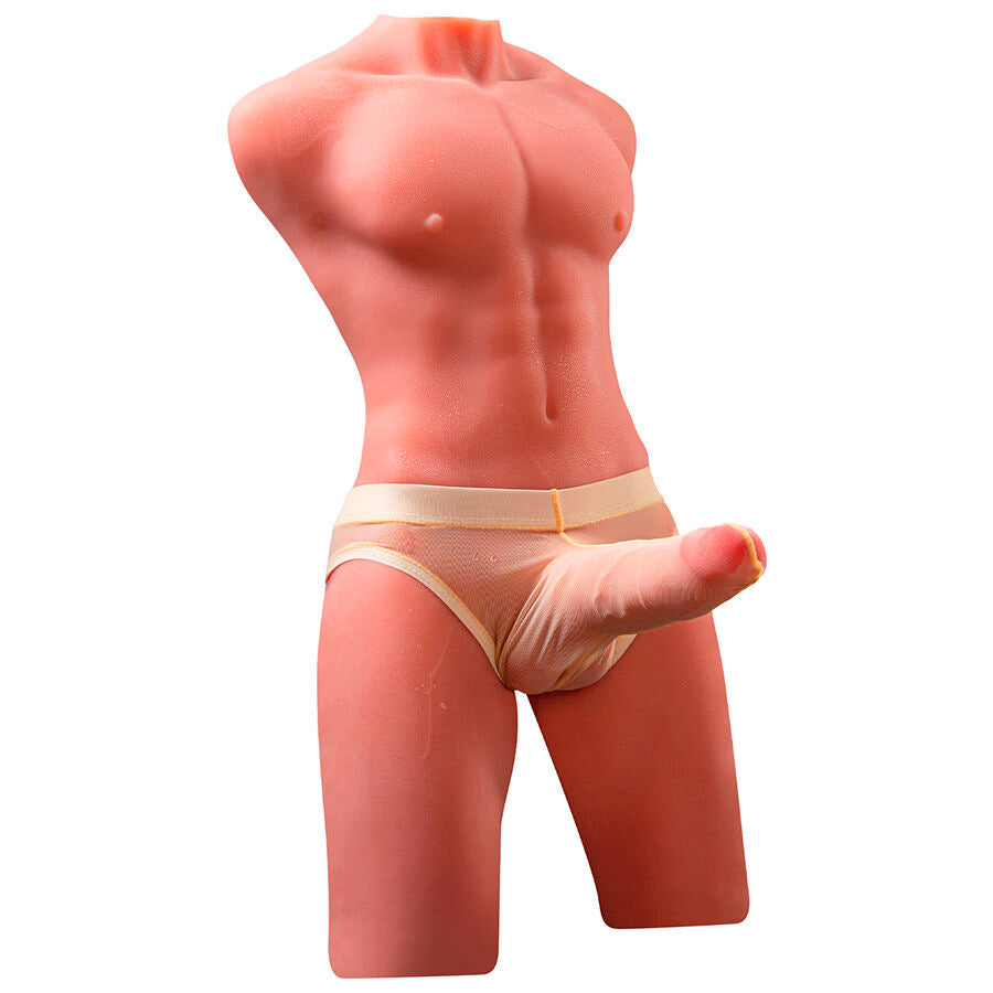 Jason Half Body Realistic Male Torso With Thrusting And Vibration 55 Cm | Niks.fi verkkokauppa