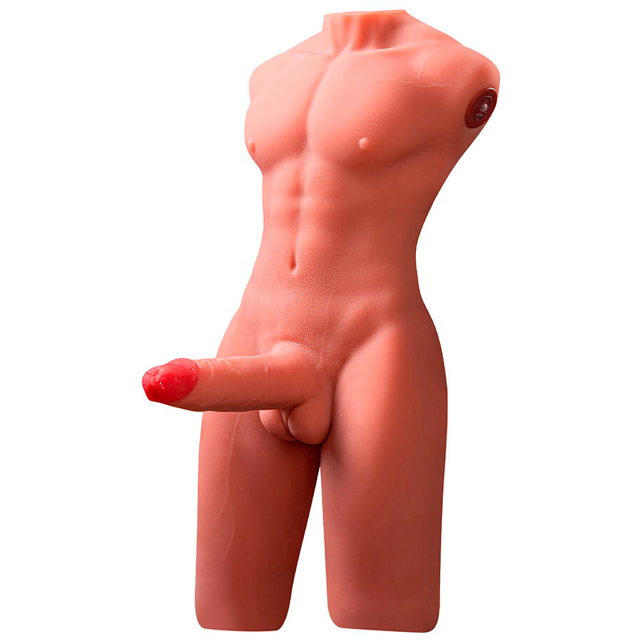 Jason Half Body Realistic Male Torso With Thrusting And Vibration 55 Cm | Niks.fi verkkokauppa