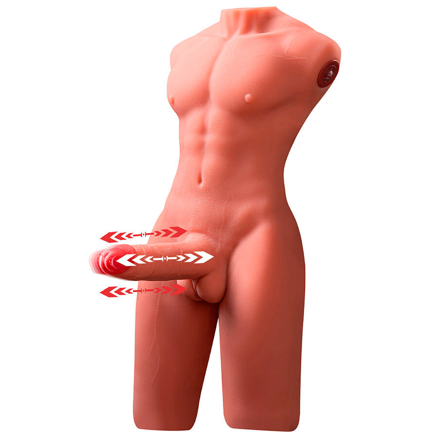 Jason Half Body Realistic Male Torso With Thrusting And Vibration 55 Cm | Niks.fi verkkokauppa