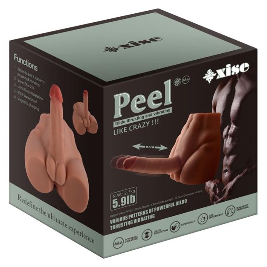Peel Dildo Ass Realistic Dildo Masturbator Front Position With Thrusting 17.5 Cm | Niks.fi verkkokauppa
