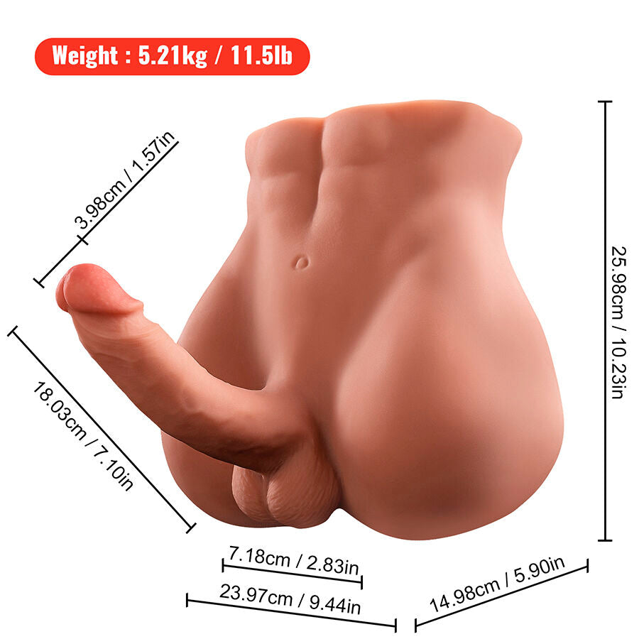 Bertlett Dildo Ass Realistic Dildo And Anus Masturbator Front Position With Thrusting 18 Cm | Niks.fi verkkokauppa