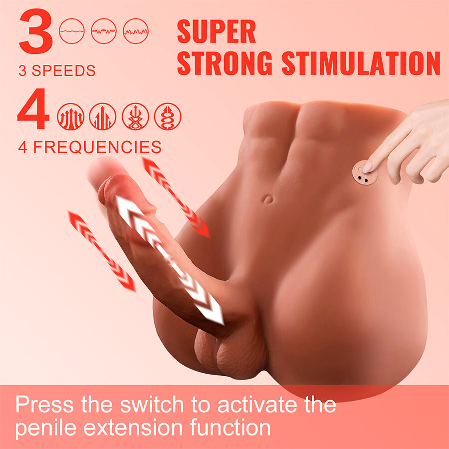 Bertlett Dildo Ass Realistic Dildo And Anus Masturbator Front Position With Thrusting 18 Cm | Niks.fi verkkokauppa