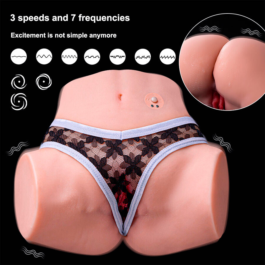 Tracy Vibrating Realistic Multiposition Vagina And Anus Masturbator | Niks.fi verkkokauppa
