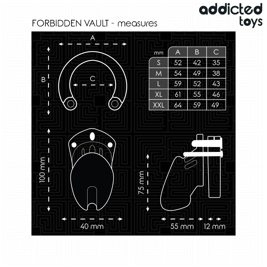 Addicted Toys Lockedforbidden Vault Penis Cage 10 Cm | Niks.fi verkkokauppa